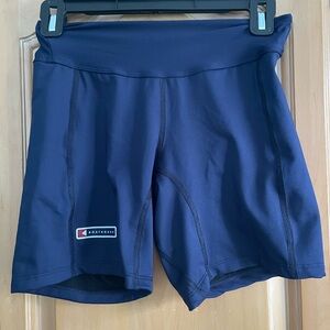 Blue Athletic Shorts with Elastic Waistband and Performance Fabric